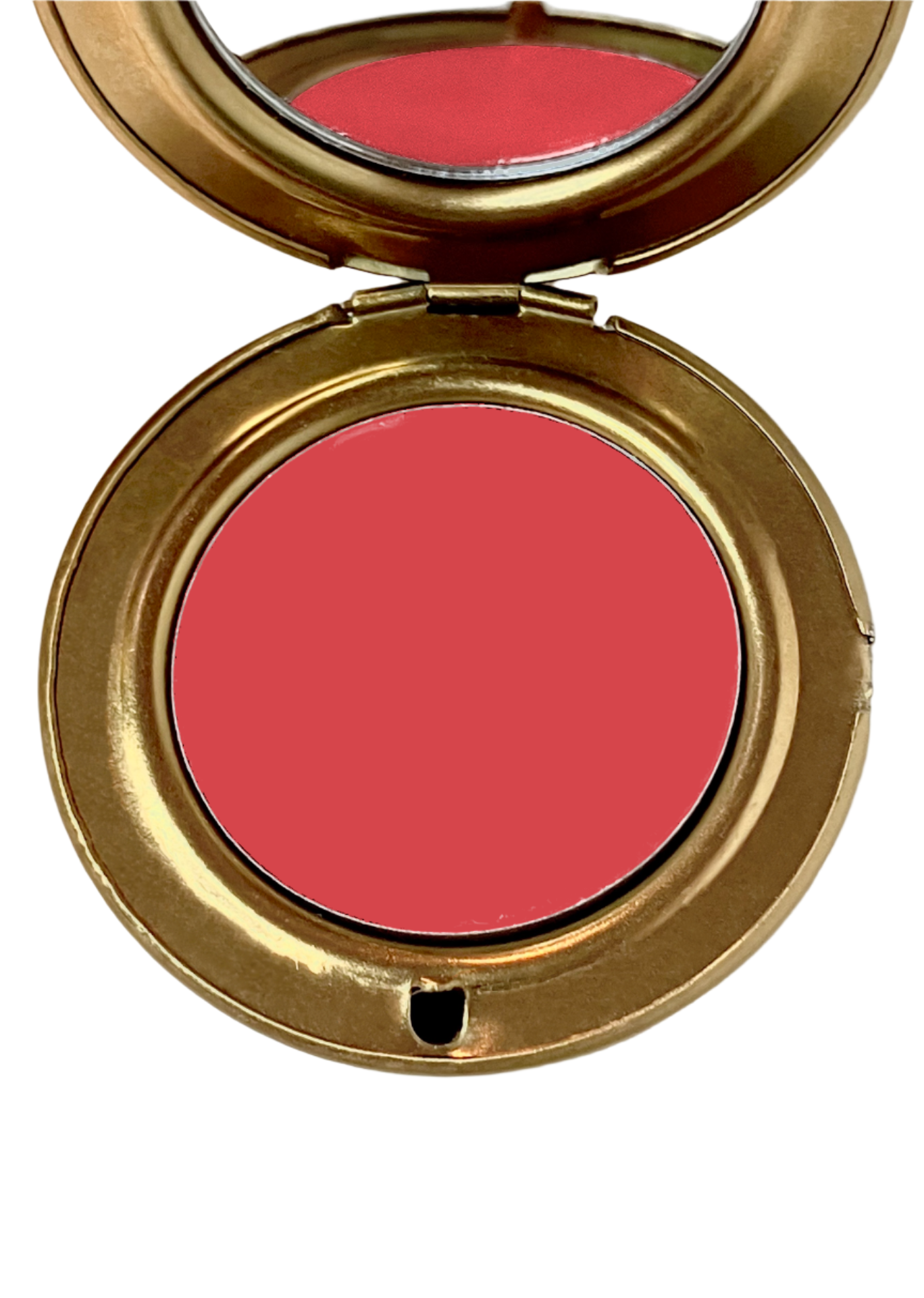 Vintage compact pink blush by Velvet Cosmetics, shade "Bisou" soft cream finish