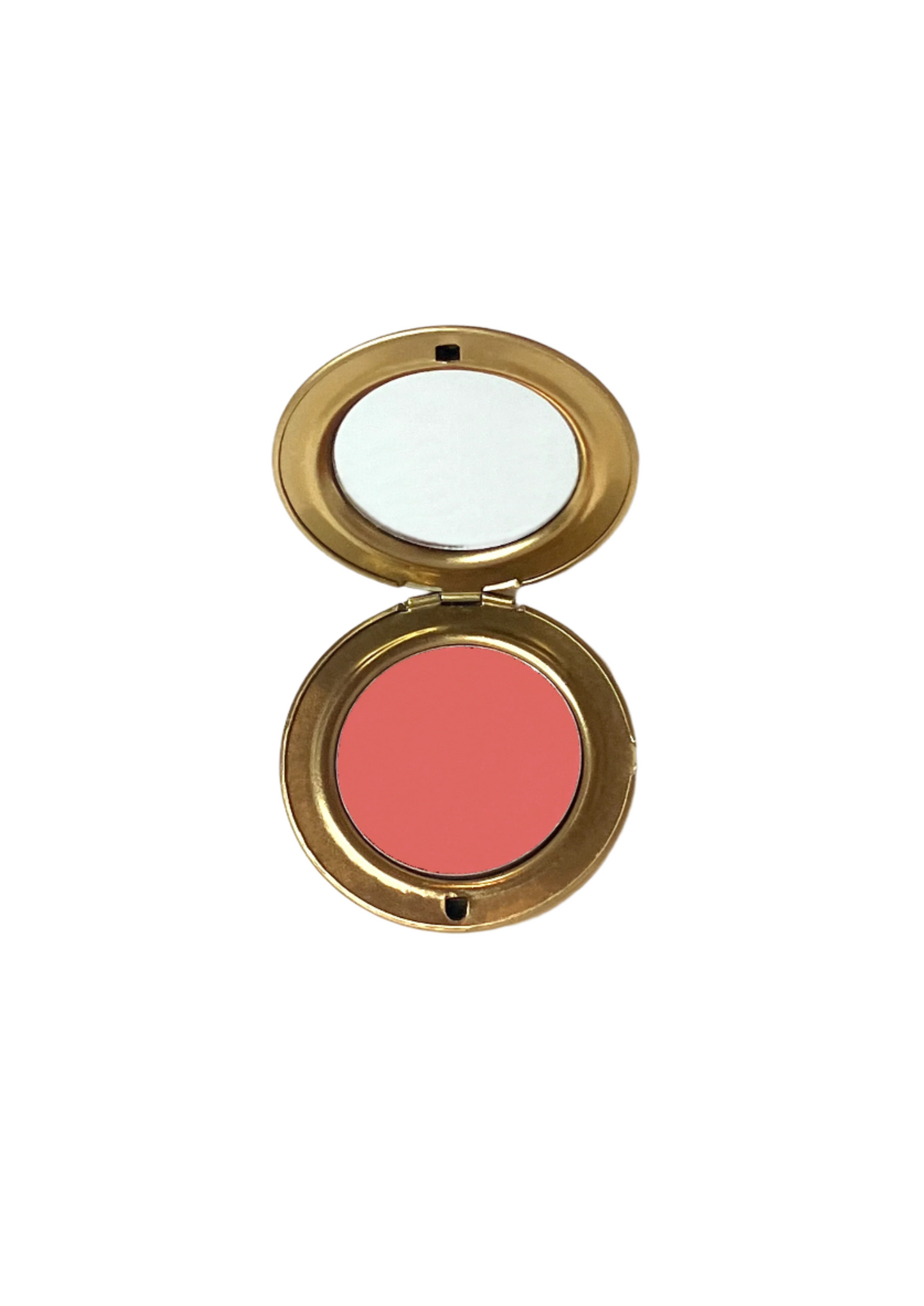 Romantic soft pink cream blush in shade "Love Note", a premium vintage style rouge by Velvet Cosmetics