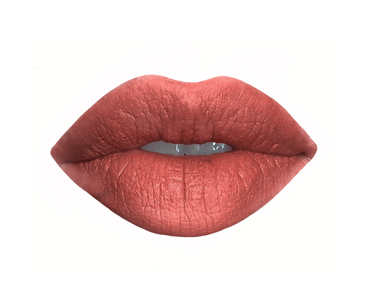 Peach satin lipstick 'Audrey at Tiffanys' by Velvet Cosmetics, Audrey Hepburn inspired shade from the film Breakfast at Tiffanys